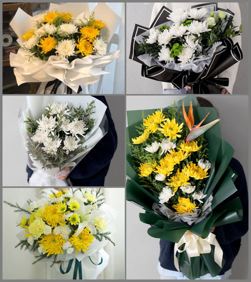 山东青岛平度市东阁街道北潘家村白事花束代送